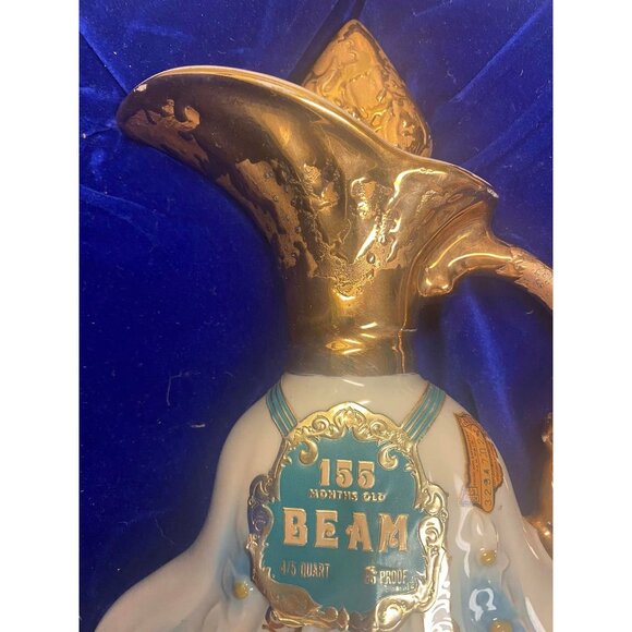 Vintage Jim Beam Old Decanter With Original Box Empty MCM Hollywood Regency Barw - Picture 2 of 10